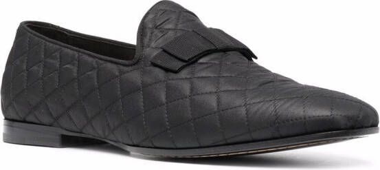 Tagliatore quilted leather loafers Black