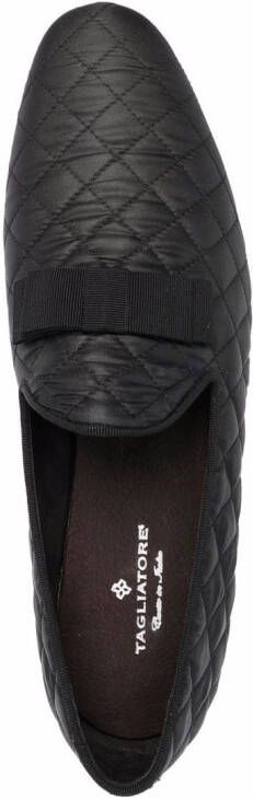Tagliatore quilted leather loafers Black