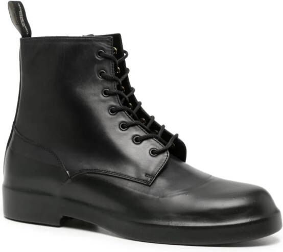 Takahiromiyashita The Soloist lace-up ankle-length leather boots Black
