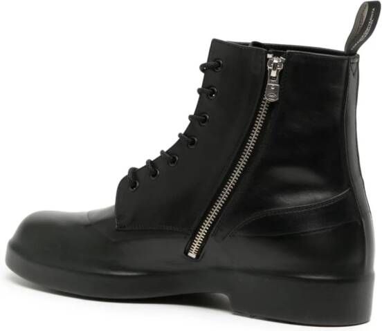 Takahiromiyashita The Soloist lace-up ankle-length leather boots Black