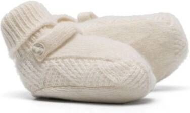 Tartine Et Chocolat knitted cashmere slippers White