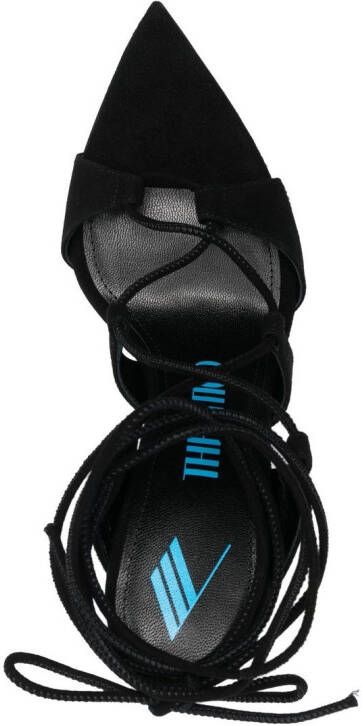 The Attico 110mm lace-up sandals Black