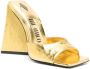 The Attico 118mm metallic leather mules Gold - Thumbnail 2