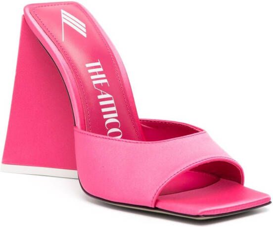 The Attico 119mm square-toe mules Pink