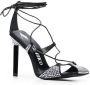 The Attico Adele 105mm crystal-embellished sandals Black - Thumbnail 2