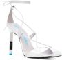 The Attico Adele 105mm iridescent sandals Silver - Thumbnail 2