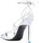 The Attico Adele 105mm iridescent sandals Silver - Thumbnail 3