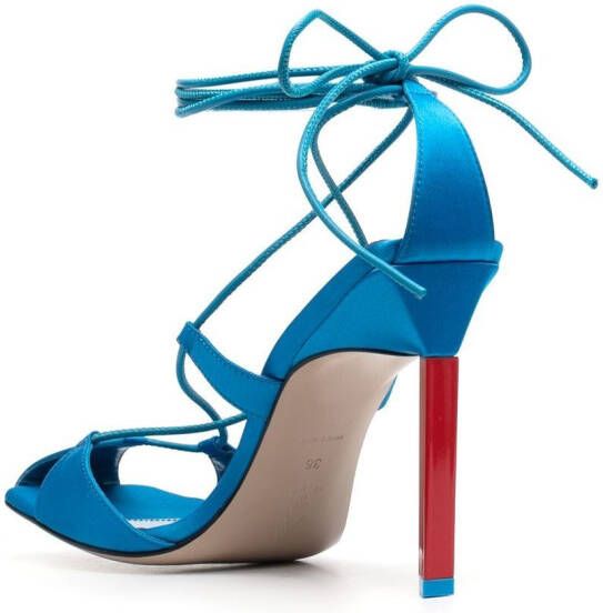 The Attico Adele 105mm lace-up sandals Blue