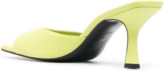 The Attico Anais 85mm leather mules Green