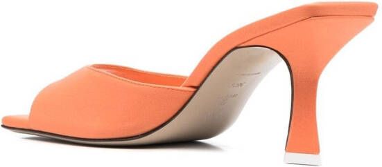 The Attico Anais 85mm square-toe sandals Orange