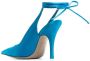 The Attico ankle-tied leather pumps Blue - Thumbnail 3