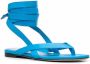 The Attico Beth flat thong sandals Blue - Thumbnail 2
