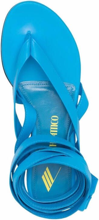 The Attico Beth flat thong sandals Blue