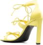 The Attico bow-detail 80cm leather sandals Yellow - Thumbnail 3