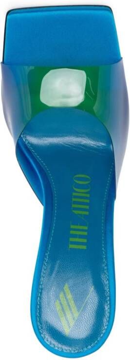 The Attico Cheope 105mm gradient-effect mules Blue