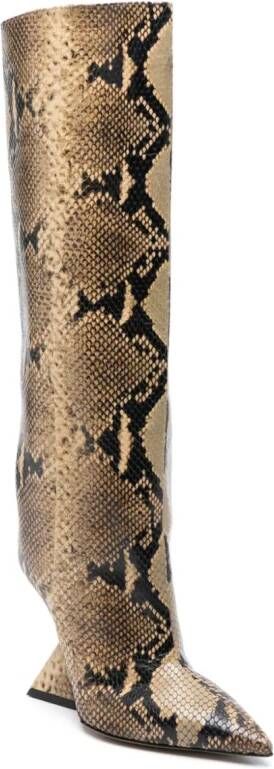 The Attico Cheope 105mm knee boots Neutrals