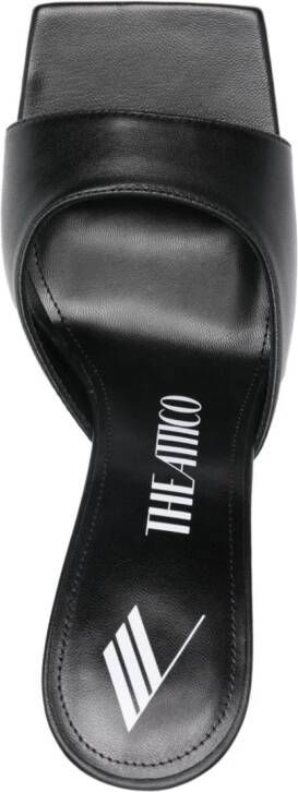 The Attico Cheope 105mm leather mules Black