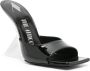 The Attico Cheope 105mm leather mules Black - Thumbnail 2