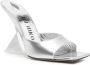 The Attico Cheope 105mm leather mules Silver - Thumbnail 2