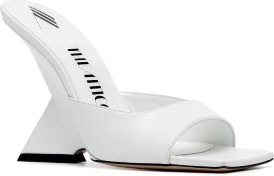 The Attico Cheope 105mm leather mules White