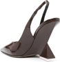 The Attico Cheope 105mm leather pumps Brown - Thumbnail 3