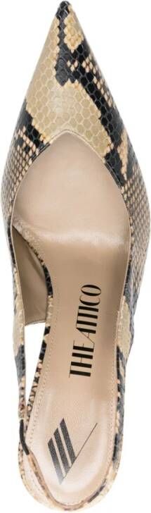 The Attico Cheope 105mm leather pumps Neutrals