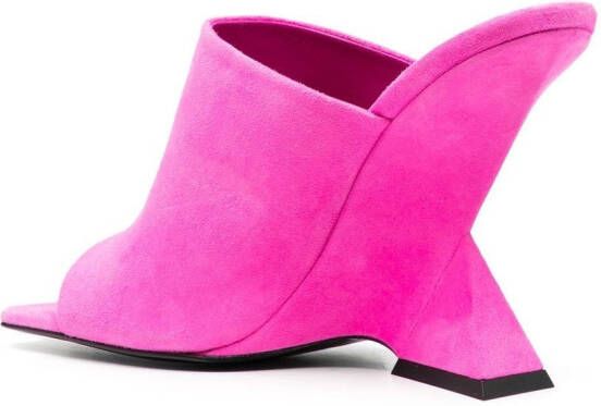 The Attico Cheope 105mm square-toe mules Pink