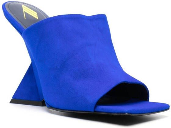 The Attico Cheope 105mm suede mules Blue