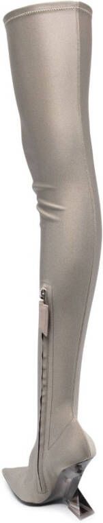 The Attico Cheope 105mm thigh-high boots Grey