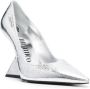 The Attico Cheope 105mm wedge pumps Silver - Thumbnail 2