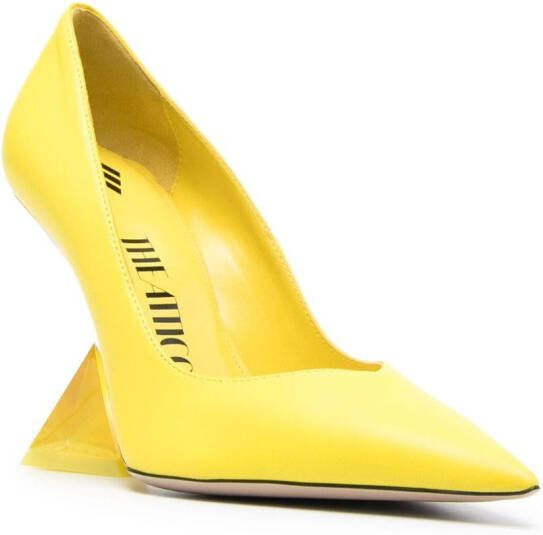 The Attico Cheope 110mm leather pumps Yellow