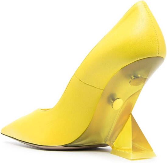 The Attico Cheope 110mm leather pumps Yellow