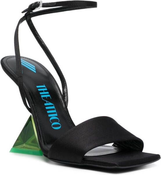 The Attico Cheope 110mm leather sandals Black