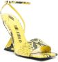 The Attico Cheope 110mm snake-effect sandals Yellow - Thumbnail 2