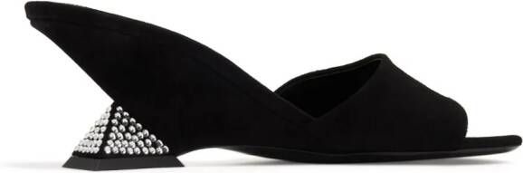 The Attico Cheope 60mm suede mules Black