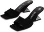 The Attico Cheope 60mm suede mules Black - Thumbnail 4