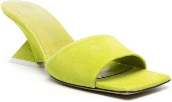 The Attico Cheope 60mm suede mules Green