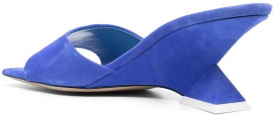 The Attico Cheope 60mm wedge mules Blue
