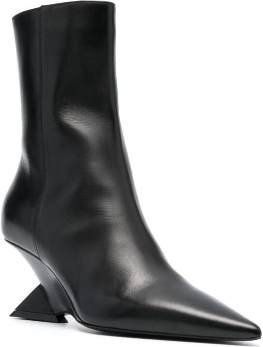 The Attico Cheope 70mm ankle boots Black