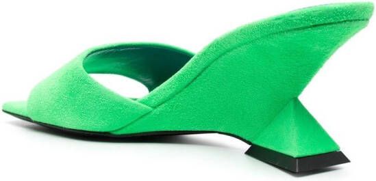 The Attico Cheope 75mm mules Green