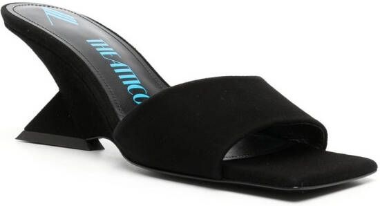 The Attico Cheope 75mm suede mules Black