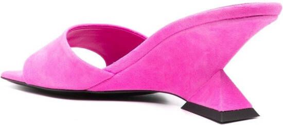 The Attico Cheope 75mm suede mules Pink