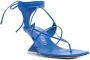 The Attico Cheope 80mm lace-up sandals Blue - Thumbnail 2