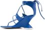 The Attico Cheope 80mm lace-up sandals Blue - Thumbnail 3
