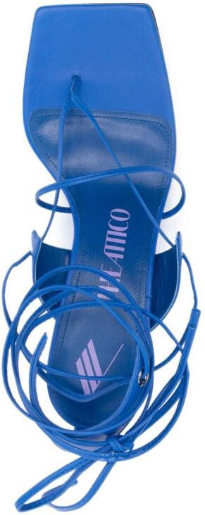 The Attico Cheope 80mm lace-up sandals Blue