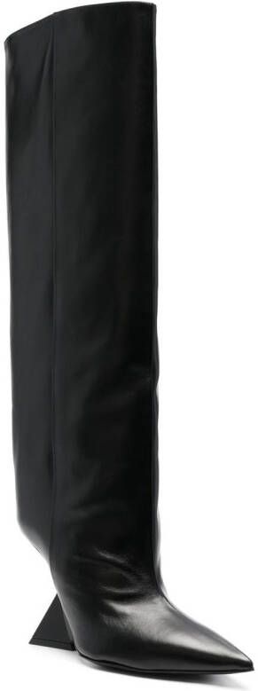 The Attico Cheope knee-high 105mm boots Black