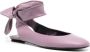The Attico Cloe leather ballerina shoes Purple - Thumbnail 2