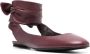 The Attico Cloe leather ballerina shoes Red - Thumbnail 2