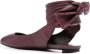 The Attico Cloe leather ballerina shoes Red - Thumbnail 3