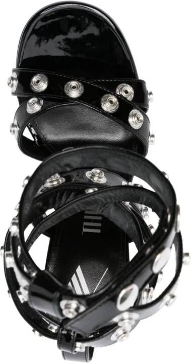 The Attico Cosmic 110mm sandals Black